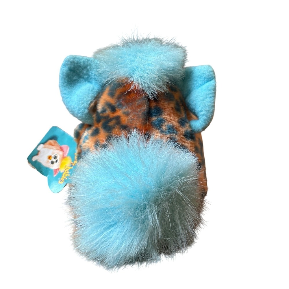 Tiger Furby Babies Vintage 1999 Blue Turtle Leopard Print Orange Blue SIZE Small - Picture 5 of 7